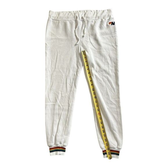 Aviator Nation White Sweatpants Size XL Casual Women’s Rainbow Joggers - Picture 2 of 10